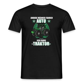 Traktor Trecker Landwirt Bauer Landwirtschaft  - Männer T-Shirt - Schwarz - Vorne - AI Model Male 178 light (178cm)