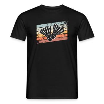 Badminton Rétro Vintage - T-shirt homme - noir - Devant - AI Model Male 178 light (178cm)