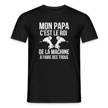 bricoleur, super papa, fan de bricolage - T-shirt homme - noir - Devant - AI Model Male 178 light (178cm)