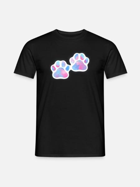 Dog Paws Galaxy - Men's T-Shirt - black