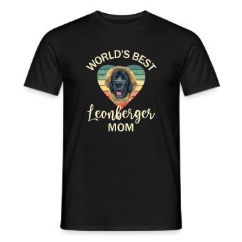 Dog Leonberger - Men's T-Shirt - black - Front - AI Model Male 178 light (178cm)