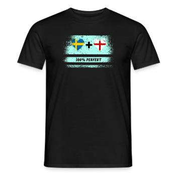 Angleterre et Suède 100% parfait / cadeau - T-shirt homme - noir - Devant - AI Model Male 178 light (178cm)