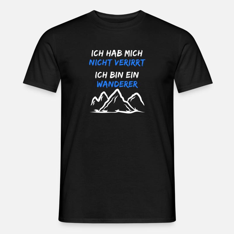 Berggipfel Wanderwege Statement Wandern Wanderer - Männer T-Shirt - Schwarz