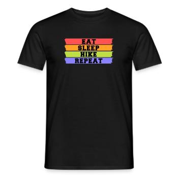 Randonneurs Déclaration de randonnée Nature Lovers Montagnes - T-shirt homme - noir - Devant - AI Model Male 178 light (178cm)