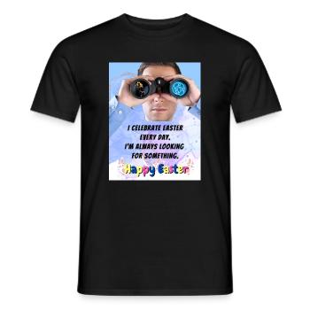 Ostern Happy Easter I celebrate Easter every Day. - Men's T-Shirt - black - Front - AI Model Male 178 light (178cm)