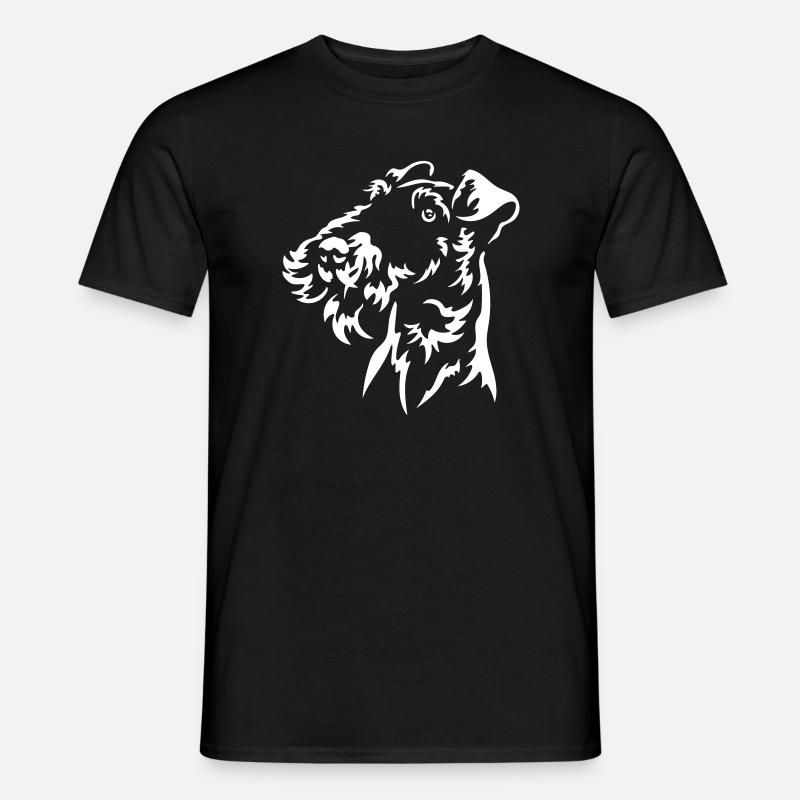 Foxterrier Kopf "Black Edition" - Männer T-Shirt - Schwarz
