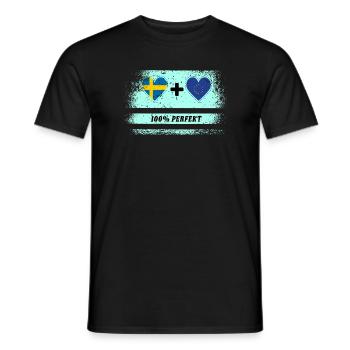 Europa und Schweden 100% perfekt / Geschenk - Männer T-Shirt - Schwarz - Vorne - AI Model Male 178 light (178cm)
