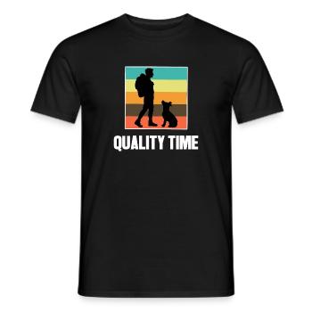 Natur Wanderer Wandern Berggipfel Statement Touren - Männer T-Shirt - Schwarz - Vorne - AI Model Male 178 light (178cm)