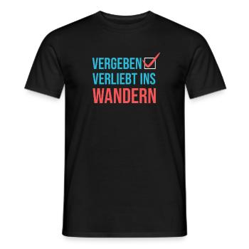 Wandern Klettern Statement Bergwanderung Wanderer - Männer T-Shirt - Schwarz - Vorne - AI Model Male 178 light (178cm)