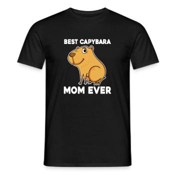 Capybara Mama Wasserschwein - T-shirt homme - noir - Devant - AI Model Male 178 light (178cm)