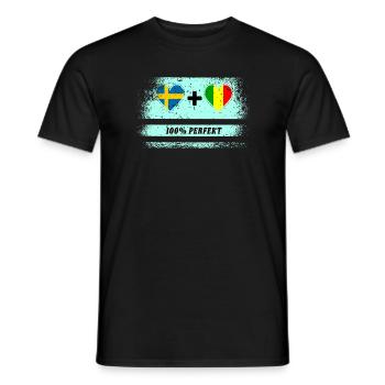Mali et Suède 100% Parfait / Cadeau - T-shirt homme - noir - Devant - AI Model Male 178 light (178cm)