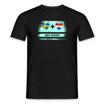 Paraguay and Sweden 100% Perfect / Gift - Men's T-Shirt - black - Front - AI Model Male 178 light (178cm)