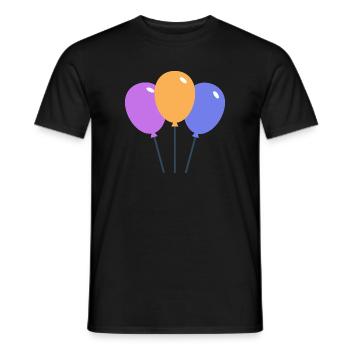 Colorful balloons - Men's T-Shirt - black - Front - AI Model Male 178 light (178cm)