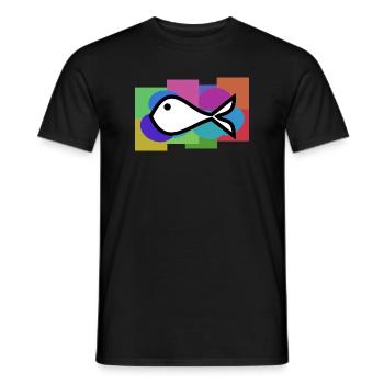 SARDINE. FISCH. APRILSCHERZ. OSTERN. MEER - Männer T-Shirt - Schwarz - Vorne - AI Model Male 178 light (178cm)