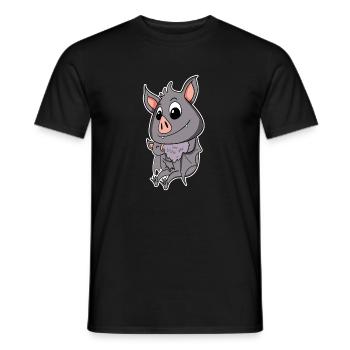 Famille de chauves-souris - Chauve-souris avec bébé - T-shirt homme - noir - Devant - AI Model Male 178 light (178cm)