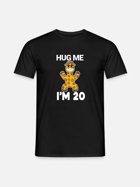 20 birthday - 20 years - hug - Men's T-Shirt - black