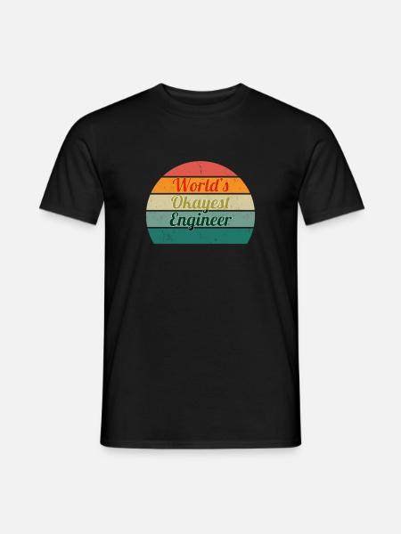 World's Okayest Engineer Retro Design - Men's T-Shirt - black