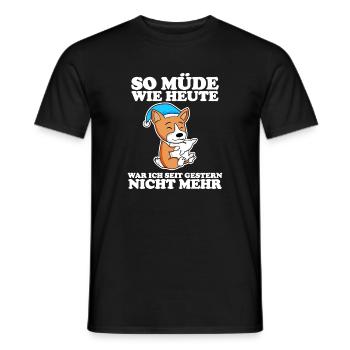 Müde Spruch lustig Schlafen - Männer T-Shirt - Schwarz - Vorne - AI Model Male 178 light (178cm)