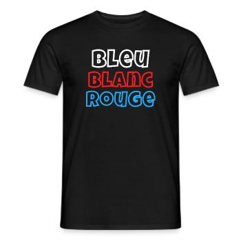 France, je suis Français, drapeau Français - T-shirt homme - noir - Devant - AI Model Male 178 light (178cm)