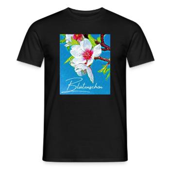 Blossom Beautiful - Vocabulaire - Mots oubliés - T-shirt homme - noir - Devant - AI Model Male 178 light (178cm)