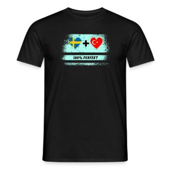 Turkey and Sweden 100% Perfect / Gift - Men's T-Shirt - black - Front - AI Model Male 178 light (178cm)