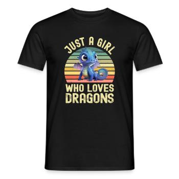 Dragon Dragon - T-shirt homme - noir - Devant - AI Model Male 178 light (178cm)
