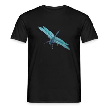 schöne Mosaikmuster, Libellenfoto, Insekten - Männer T-Shirt - Schwarz - Vorne - AI Model Male 178 light (178cm)