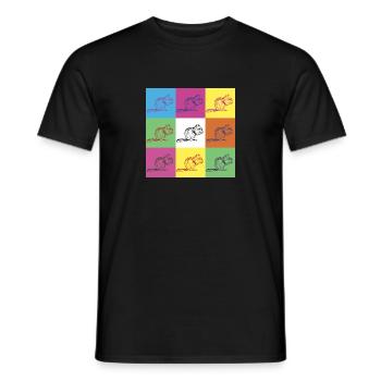 Eichhörnchen Design - Männer T-Shirt - Schwarz - Vorne - AI Model Male 178 light (178cm)