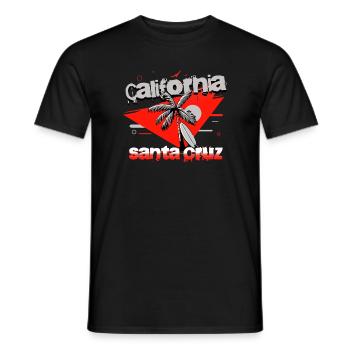 Santa Cruz Californie Surf - T-shirt homme - noir - Devant - AI Model Male 178 light (178cm)