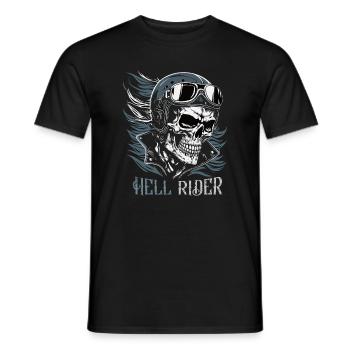 Skull Rider with Goggles - Men's T-Shirt - black - Front - AI Model Male 178 light (178cm)