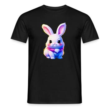 mignon lapin de Pâques - lapin mignon - T-shirt homme - noir - Devant - AI Model Male 178 light (178cm)