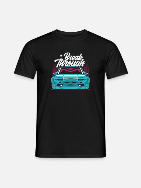 Break Through Neon Car Graphic - Men's T-Shirt - black