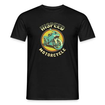 High Speed Motorcycle - Men's T-Shirt - black - Front - AI Model Male 178 light (178cm)