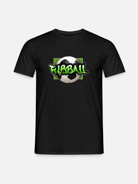 Urban Graffiti Fußballdesign - Männer T-Shirt - Schwarz