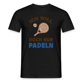Freizeit Schläger Bälle Statement Padel Spieler - Männer T-Shirt - Schwarz - Vorne - AI Model Male 178 light (178cm)