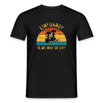 Linedance is my way of life: Perfect gift idea - Men's T-Shirt - black - Front - AI Model Male 178 light (178cm)