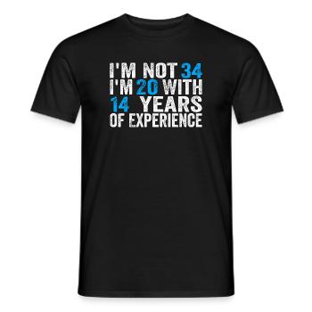 34 ans anniversaire drôle idée anniversaire humour 34 - T-shirt homme - noir - Devant - AI Model Male 178 light (178cm)