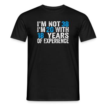 38 Years Old Birthday Funny Birthday Idea Humor 38 - Men's T-Shirt - black - Front - AI Model Male 178 light (178cm)