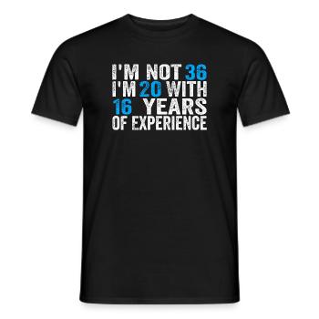 36 Years Old Birthday Funny Birthday Idea Humor 36 - Men's T-Shirt - black - Front - AI Model Male 178 light (178cm)