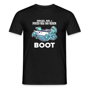 Boote Motorboot - Männer T-Shirt - Schwarz - Vorne - AI Model Male 178 light (178cm)