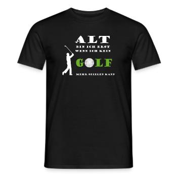 Golfspieler Golf Sport Alter altern junggeblieben - Männer T-Shirt - Schwarz - Vorne - AI Model Male 178 light (178cm)