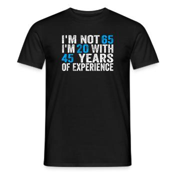 65 Years Old Birthday Funny Birthday Idea Humor 65 - Men's T-Shirt - black - Front - AI Model Male 178 light (178cm)