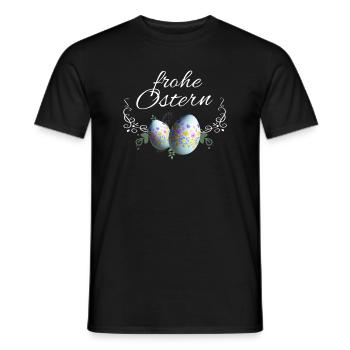 Frohe Ostern Osterei Deko - Männer T-Shirt - Schwarz - Vorne - AI Model Male 178 light (178cm)