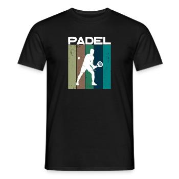 Training Padel Spieler Tennis Schläger Bälle - Männer T-Shirt - Schwarz - Vorne - AI Model Male 178 light (178cm)