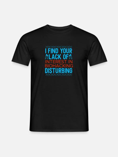 Conception de biohacking - T-shirt homme - noir