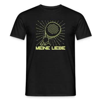 Tournoi de raquette de joueur Padel Sport - T-shirt homme - noir - Devant - AI Model Male 178 light (178cm)