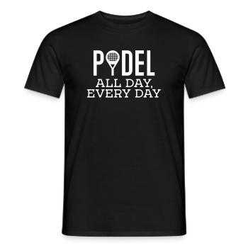 Déclaration du joueur de padel Tournoi de sport de raquette - T-shirt homme - noir - Devant - AI Model Male 178 light (178cm)