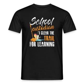 Citation du gardien de l’école Garde de l’éducation - T-shirt homme - noir - Devant - AI Model Male 178 light (178cm)
