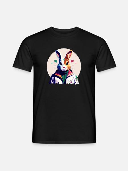 Bunny, Easter Bunny - Men's T-Shirt - black