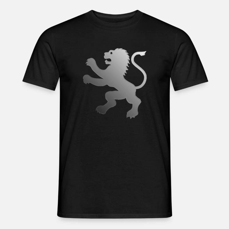 Lion embossed | Wappentier - Männer T-Shirt - Schwarz